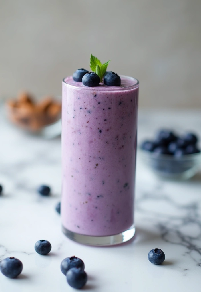 30+ Best Blueberry Smoothie Recipes for Any Time of Day 189 30+ Best Blueberry Smoothie Recipes for Any Time of Day - 29. Blueberry Almond Milk Smoothie