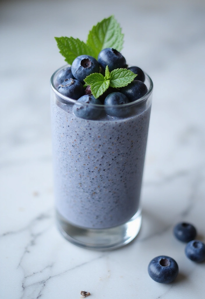 30+ Best Blueberry Smoothie Recipes for Any Time of Day 36 30+ Best Blueberry Smoothie Recipes for Any Time of Day - 6. Blueberry Chia Seed Smoothie