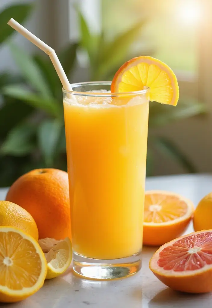 30+ Diet Smoothie Recipes for Fat Burning and Healthy Weight Loss - 10. Zesty Citrus Smoothie