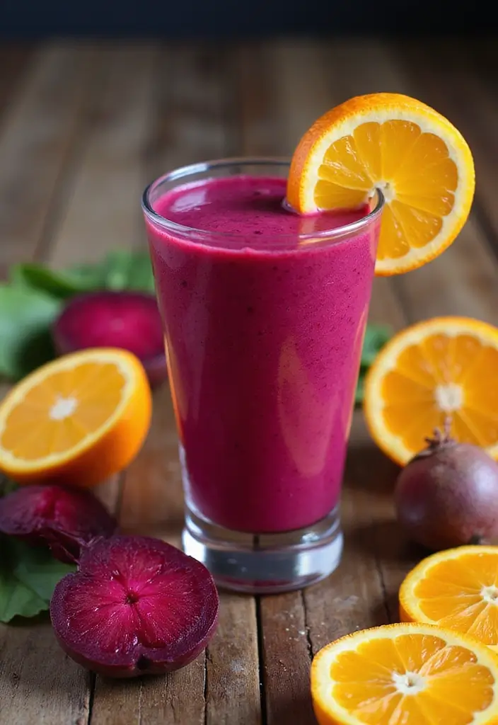 30+ Diet Smoothie Recipes for Fat Burning and Healthy Weight Loss - 12. Citrus Beet Smoothie