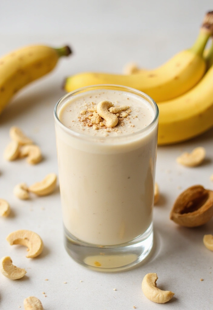 30+ Diet Smoothie Recipes for Fat Burning and Healthy Weight Loss - 22. Creamy Cashew Smoothie