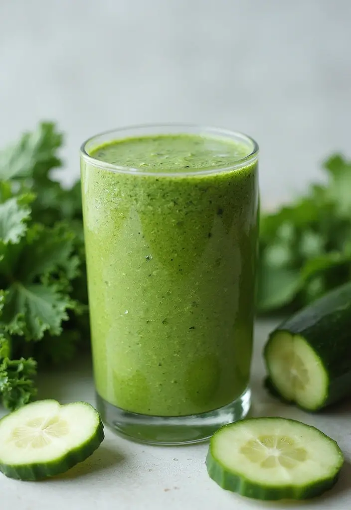 30+ Diet Smoothie Recipes for Fat Burning and Healthy Weight Loss - 29. Nutritious Veggie Smoothie