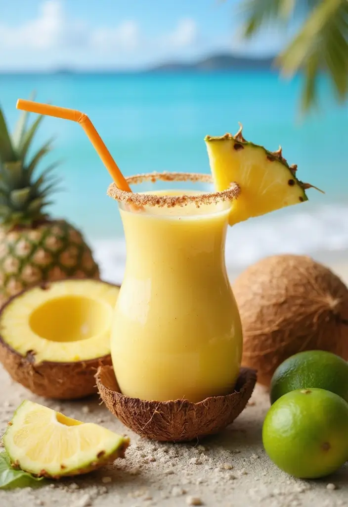 30+ Diet Smoothie Recipes for Fat Burning and Healthy Weight Loss - 3. Tropical Pineapple Smoothie