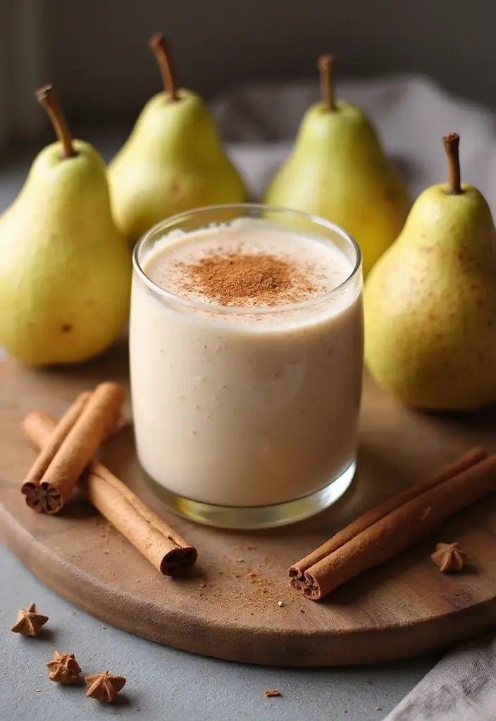 30+ Diet Smoothie Recipes for Fat Burning and Healthy Weight Loss - 9. Spiced Pear Smoothie