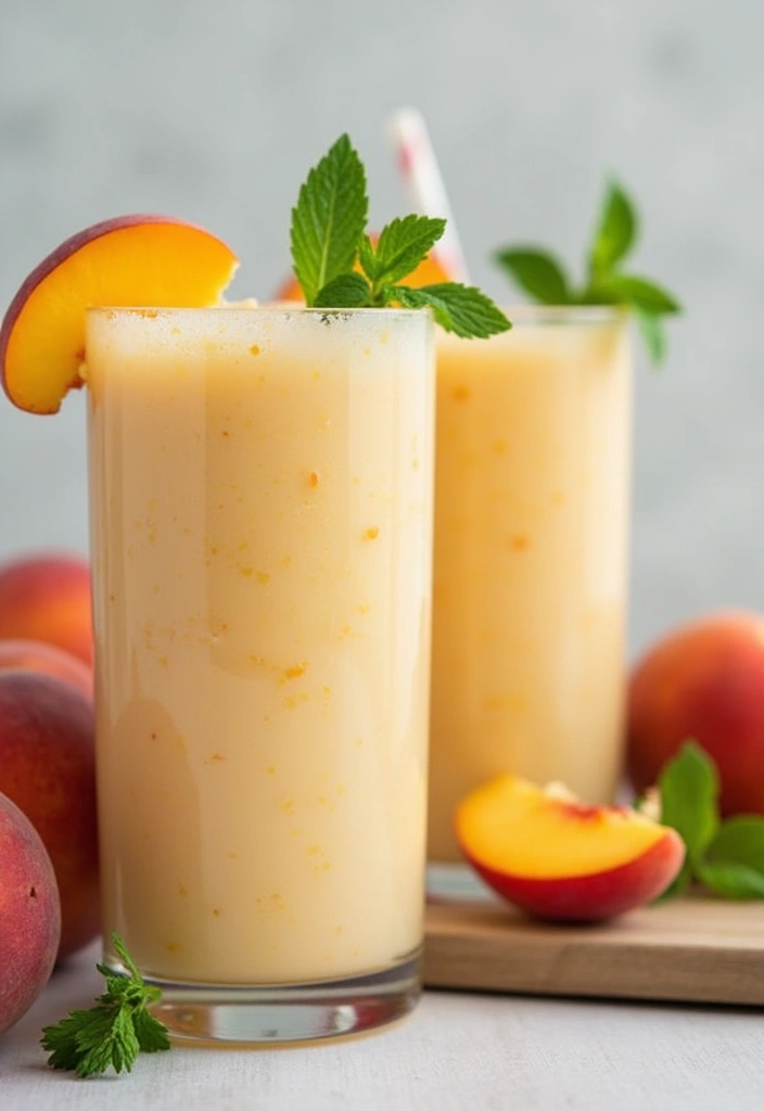 30+ Frozen Peach Smoothie Recipes Bursting with Summer Flavor 1 30+ Frozen Peach Smoothie Recipes Bursting with Summer Flavor - 1. Classic Frozen Peach Blast