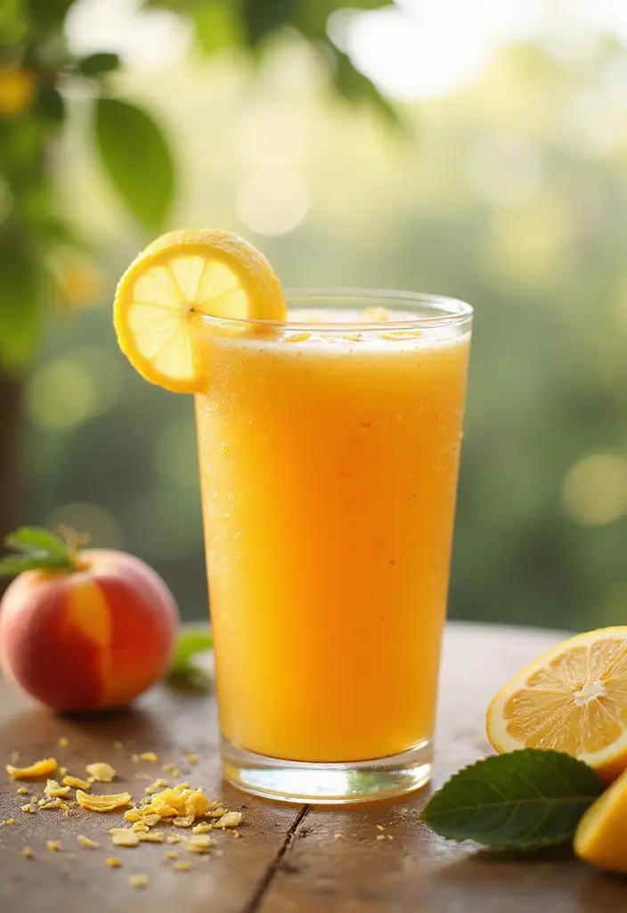 30+ Frozen Peach Smoothie Recipes Bursting with Summer Flavor 116 30+ Frozen Peach Smoothie Recipes Bursting with Summer Flavor - 18. Peach & Lemon Zest Smoothie