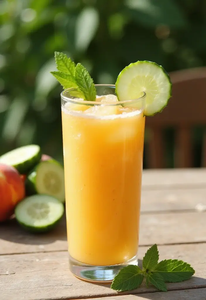30+ Frozen Peach Smoothie Recipes Bursting with Summer Flavor 123 30+ Frozen Peach Smoothie Recipes Bursting with Summer Flavor - 19. Peach & Cucumber Cooler