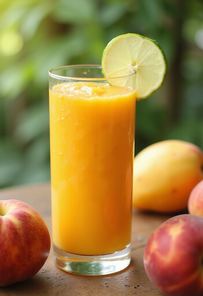30+ Frozen Peach Smoothie Recipes Bursting with Summer Flavor 29 30+ Frozen Peach Smoothie Recipes Bursting with Summer Flavor - 5. Mango Peach Tango