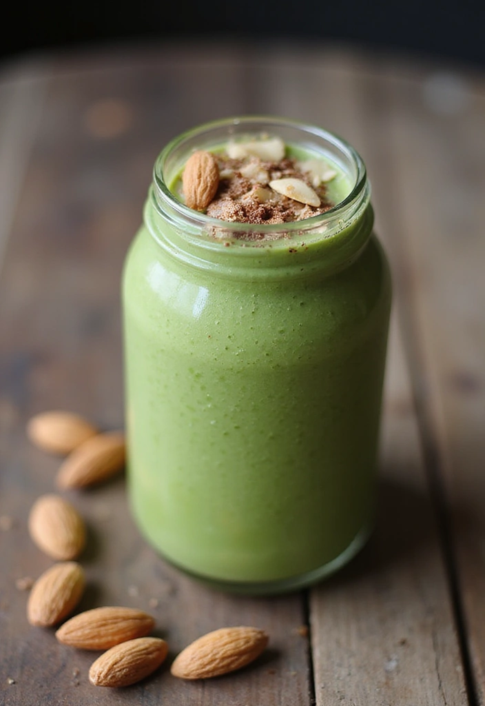 30+ Green Smoothie Recipes for a Healthy Breakfast Every Day 54 30+ Green Smoothie Recipes for a Healthy Breakfast Every Day - 10. Almond Joy Green Smoothie