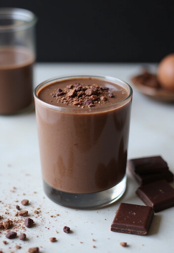 30+ Green Smoothie Recipes for a Healthy Breakfast Every Day 80 30+ Green Smoothie Recipes for a Healthy Breakfast Every Day - 14. Dark Chocolate Green Smoothie