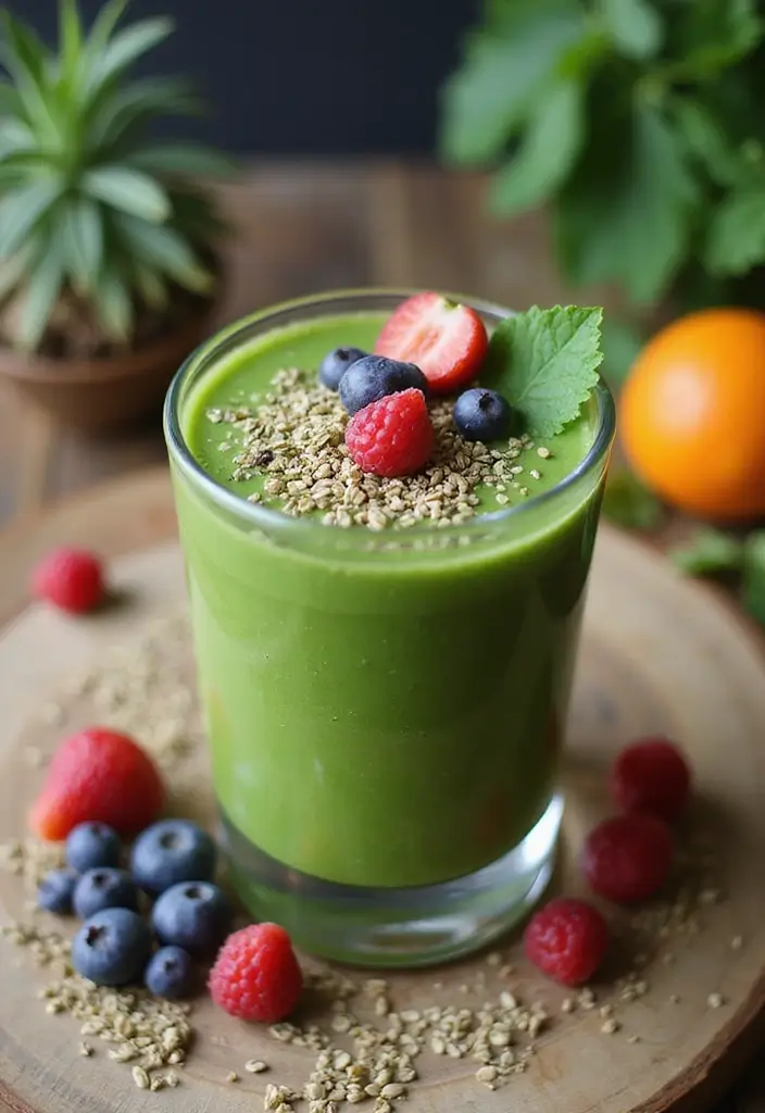 30+ Green Smoothie Recipes for a Healthy Breakfast Every Day 89 30+ Green Smoothie Recipes for a Healthy Breakfast Every Day - 17. Superfood Green Smoothie