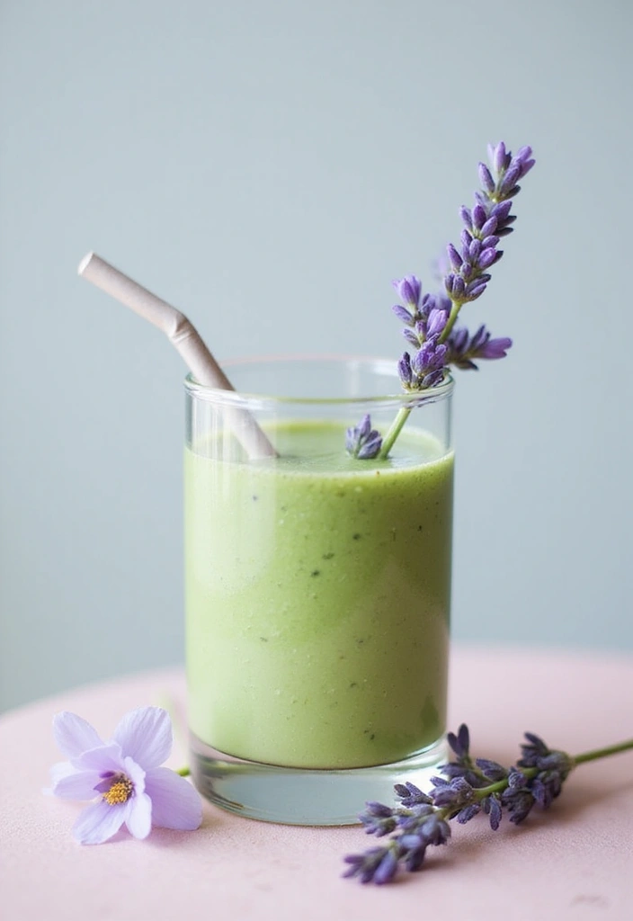 30+ Green Smoothie Recipes for a Healthy Breakfast Every Day 108 30+ Green Smoothie Recipes for a Healthy Breakfast Every Day - 20. Lavender Green Smoothie