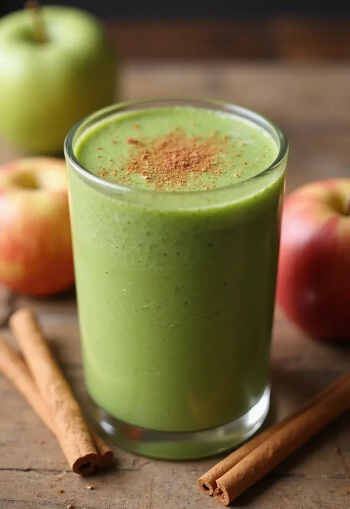 30+ Green Smoothie Recipes for a Healthy Breakfast Every Day 133 30+ Green Smoothie Recipes for a Healthy Breakfast Every Day - 25. Apple Cinnamon Green Smoothie