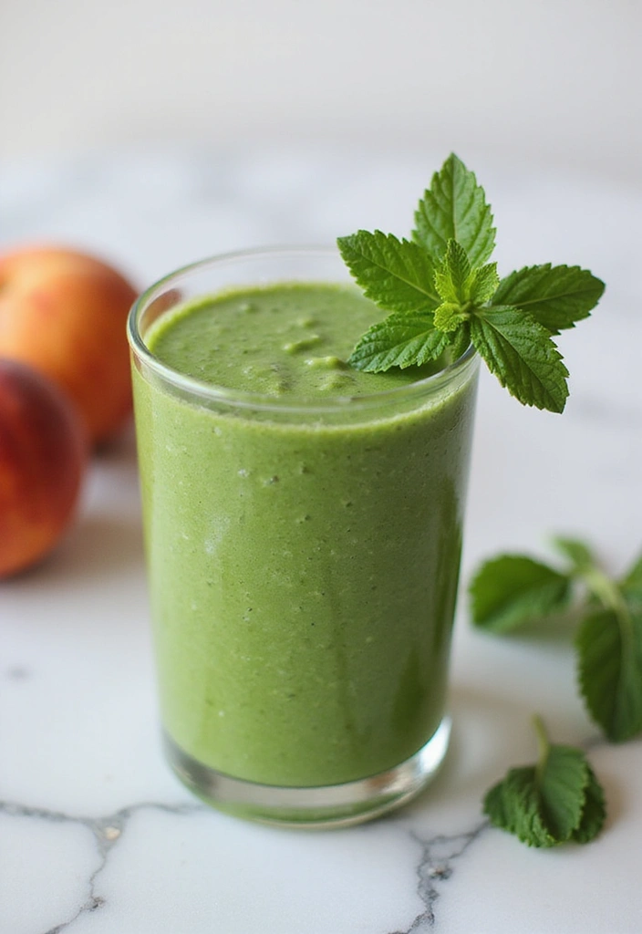 30+ Green Smoothie Recipes for a Healthy Breakfast Every Day 22 30+ Green Smoothie Recipes for a Healthy Breakfast Every Day - 4. Minty Kale Smoothie