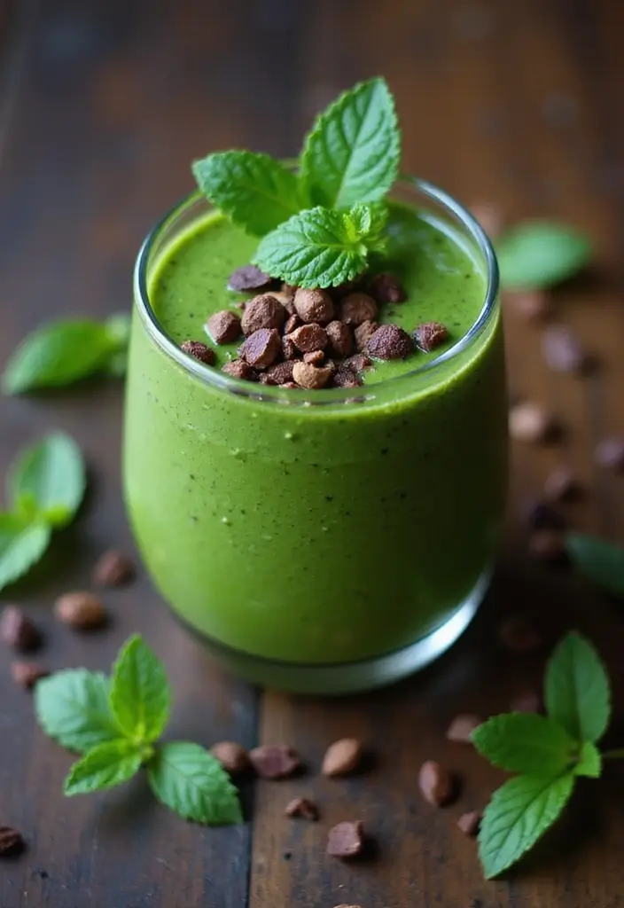 30+ Green Smoothie Recipes for a Healthy Breakfast Every Day 42 30+ Green Smoothie Recipes for a Healthy Breakfast Every Day - 8. Chocolate Mint Green Smoothie