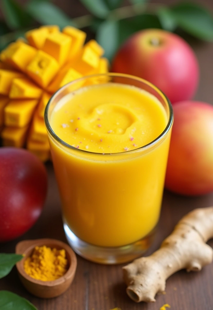 30+ Healthy Dinner Smoothie Recipes That Keep You Full and Satisfied 93 30+ Healthy Dinner Smoothie Recipes That Keep You Full and Satisfied - 15. Spiced Mango Smoothie