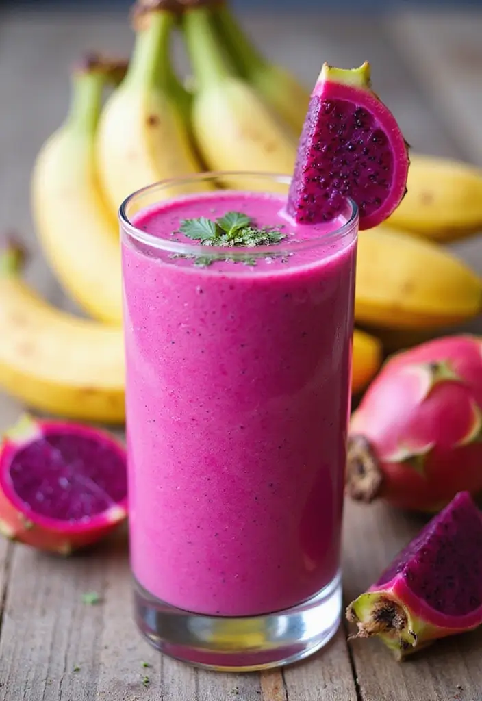 30+ Healthy Dinner Smoothie Recipes That Keep You Full and Satisfied 186 30+ Healthy Dinner Smoothie Recipes That Keep You Full and Satisfied - 30. Dragon Fruit Smoothie