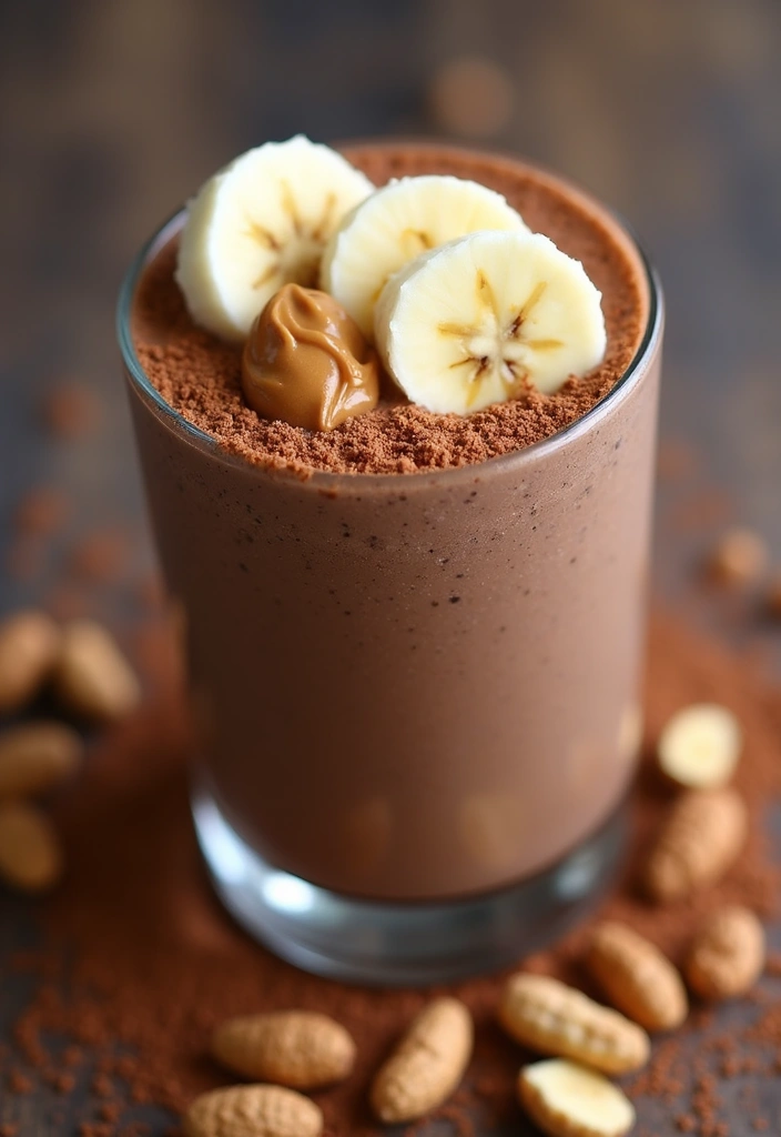 30+ Healthy Dinner Smoothie Recipes That Keep You Full and Satisfied 22 30+ Healthy Dinner Smoothie Recipes That Keep You Full and Satisfied - 4. Chocolate Peanut Butter Smoothie