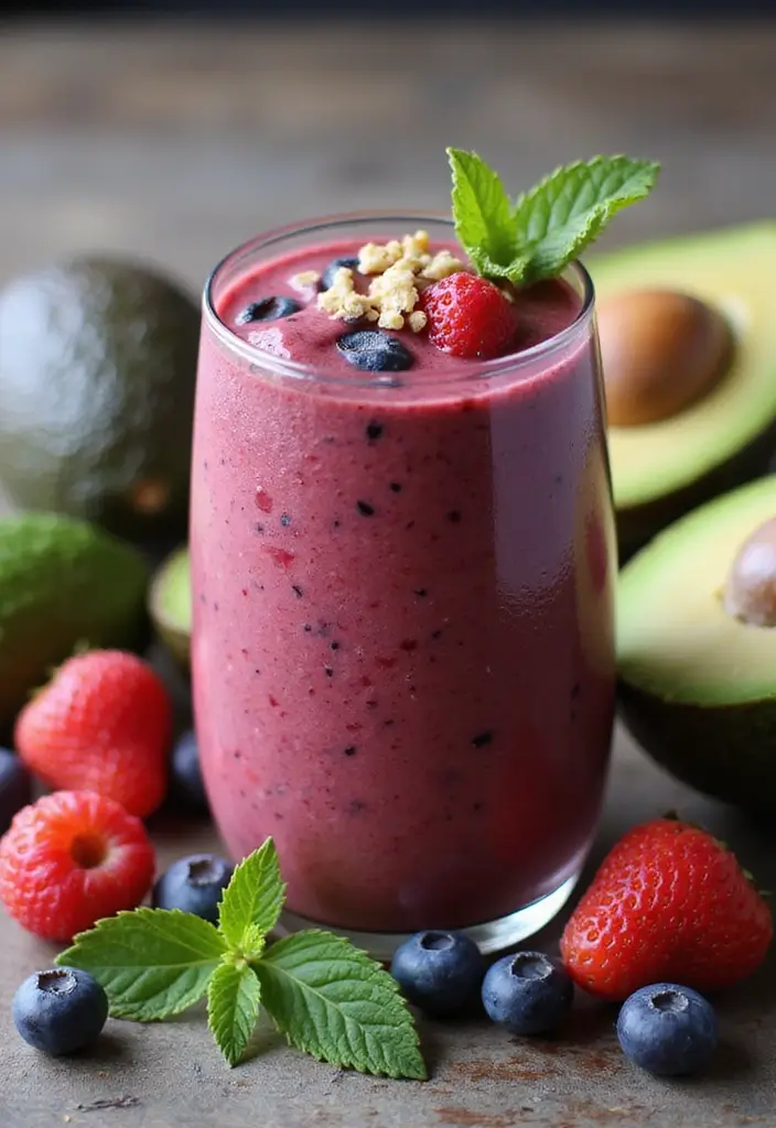 30+ Healthy Dinner Smoothie Recipes That Keep You Full and Satisfied 27 30+ Healthy Dinner Smoothie Recipes That Keep You Full and Satisfied - 5. Avocado Berry Smoothie