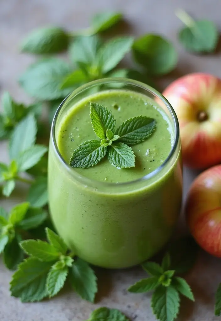 30+ Healthy Dinner Smoothie Recipes That Keep You Full and Satisfied 48 30+ Healthy Dinner Smoothie Recipes That Keep You Full and Satisfied - 8. Minty Green Smoothie