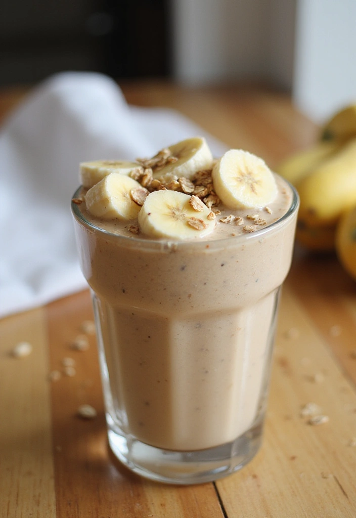 30+ Ice Cream Smoothie Recipes That Are Surprisingly Healthy 67 30+ Ice Cream Smoothie Recipes That Are Surprisingly Healthy - 11. Nutty Banana Oat Smoothie