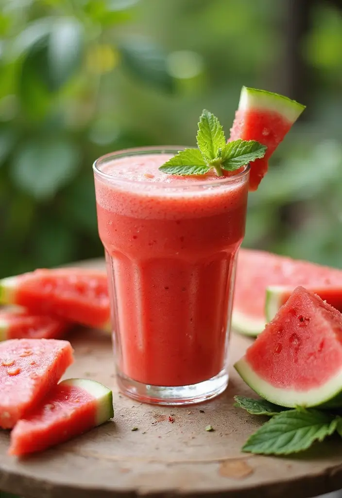 30+ Ice Cream Smoothie Recipes That Are Surprisingly Healthy 74 30+ Ice Cream Smoothie Recipes That Are Surprisingly Healthy - 12. Watermelon Mint Refresher