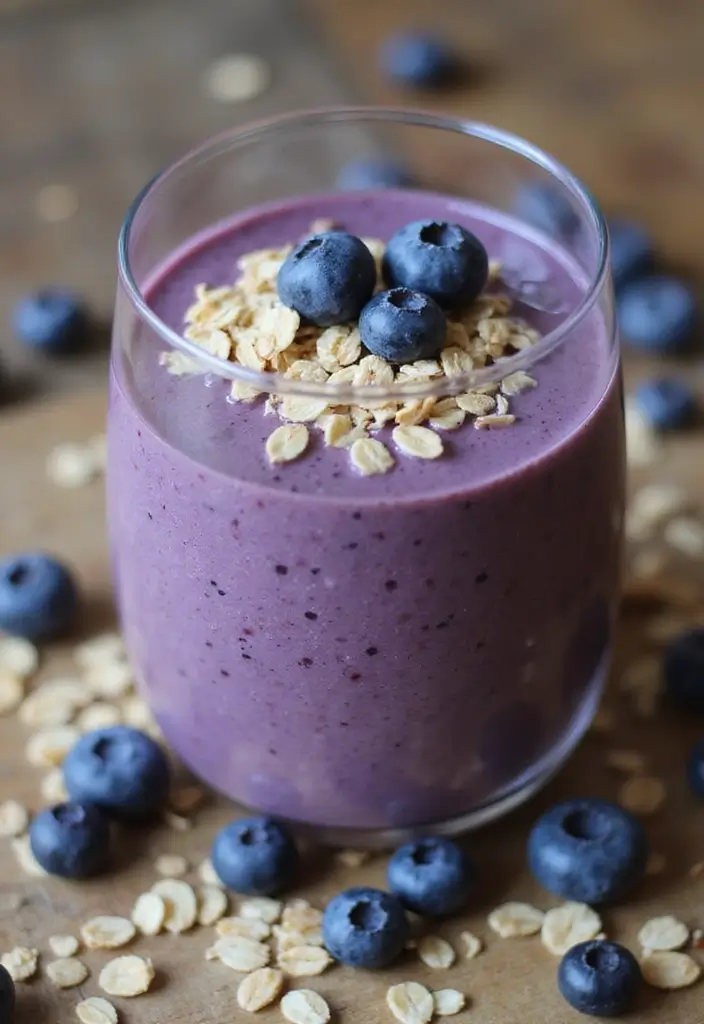 30+ Ice Cream Smoothie Recipes That Are Surprisingly Healthy 107 30+ Ice Cream Smoothie Recipes That Are Surprisingly Healthy - 17. Blueberry Oatmeal Smoothie