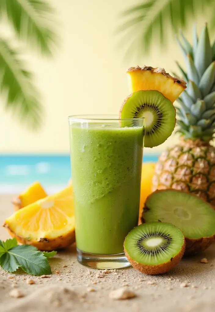 30+ Ice Cream Smoothie Recipes That Are Surprisingly Healthy 125 30+ Ice Cream Smoothie Recipes That Are Surprisingly Healthy - 21. Kiwi Pineapple Paradise