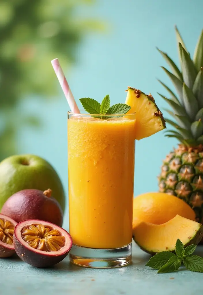 30+ Ice Cream Smoothie Recipes That Are Surprisingly Healthy 137 30+ Ice Cream Smoothie Recipes That Are Surprisingly Healthy - 23. Tropical Passionfruit Smoothie