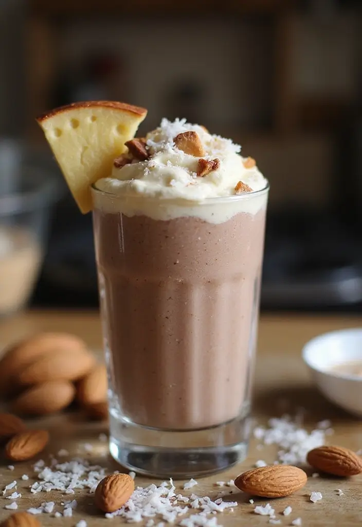 30+ Ice Cream Smoothie Recipes That Are Surprisingly Healthy 170 30+ Ice Cream Smoothie Recipes That Are Surprisingly Healthy - 28. Almond Joy Smoothie