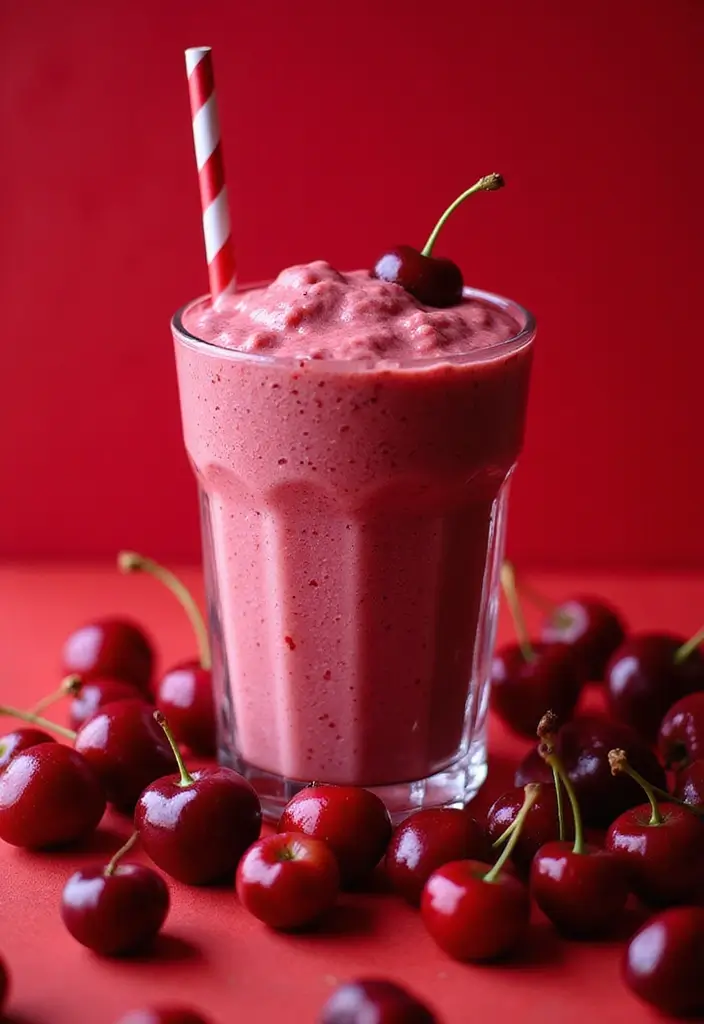30+ Protein Smoothie Recipes without Banana for a Smooth Texture 80 30+ Protein Smoothie Recipes without Banana for a Smooth Texture - 13. Sweet Cherry Protein Smoothie