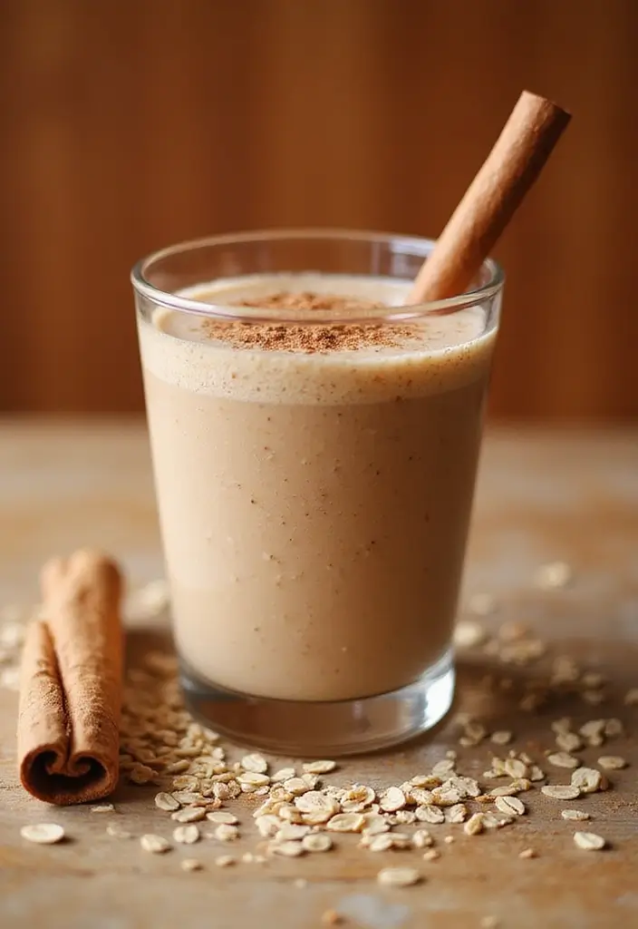 30+ Protein Smoothie Recipes without Banana for a Smooth Texture 106 30+ Protein Smoothie Recipes without Banana for a Smooth Texture - 17. Warm Cinnamon Oat Protein Smoothie
