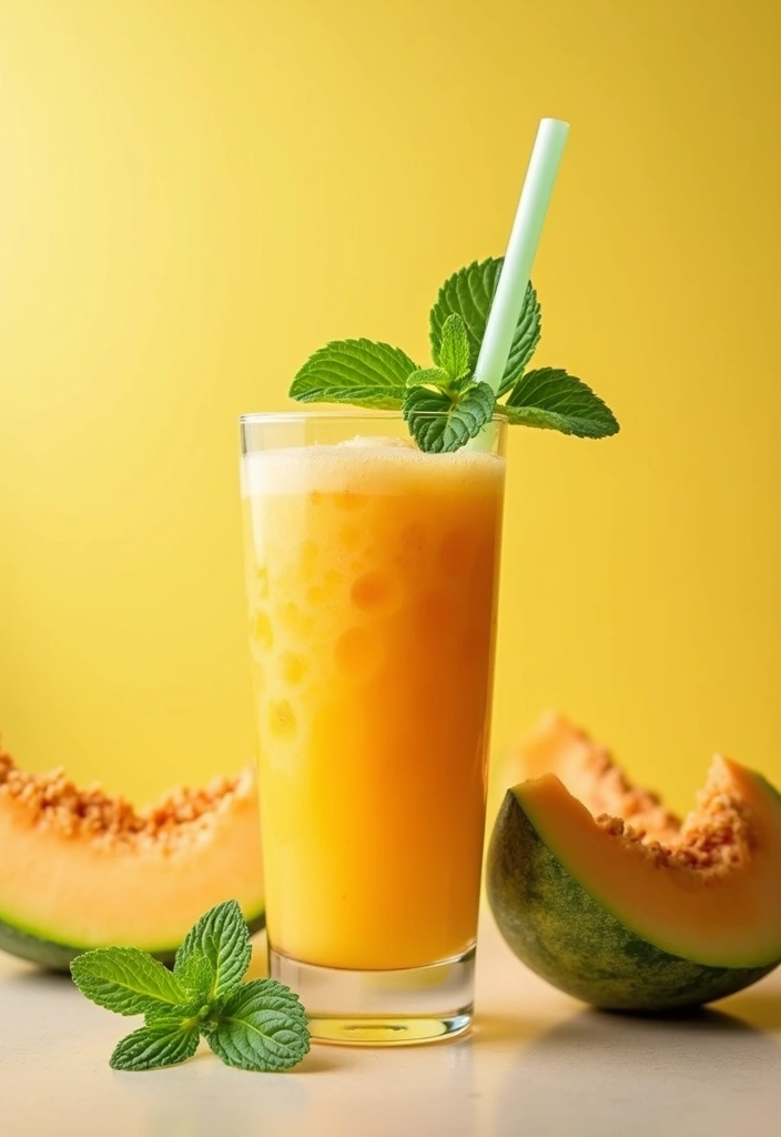 30+ Protein Smoothie Recipes without Banana for a Smooth Texture 151 30+ Protein Smoothie Recipes without Banana for a Smooth Texture - 24. Melon Mint Protein Smoothie