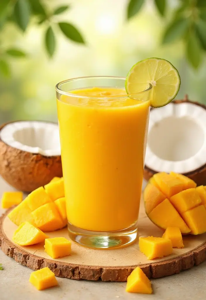 30+ Protein Smoothie Recipes without Banana for a Smooth Texture 28 30+ Protein Smoothie Recipes without Banana for a Smooth Texture - 5. Tropical Mango Protein Smoothie