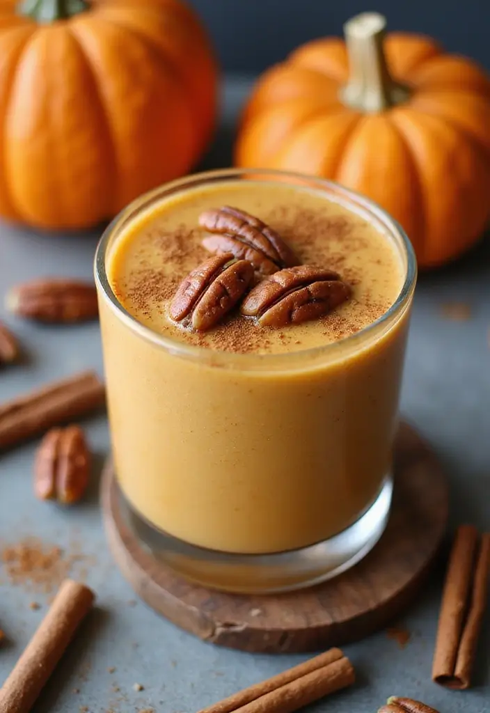 30+ Protein Smoothie Recipes without Banana for a Smooth Texture 35 30+ Protein Smoothie Recipes without Banana for a Smooth Texture - 6. Spiced Pumpkin Protein Smoothie
