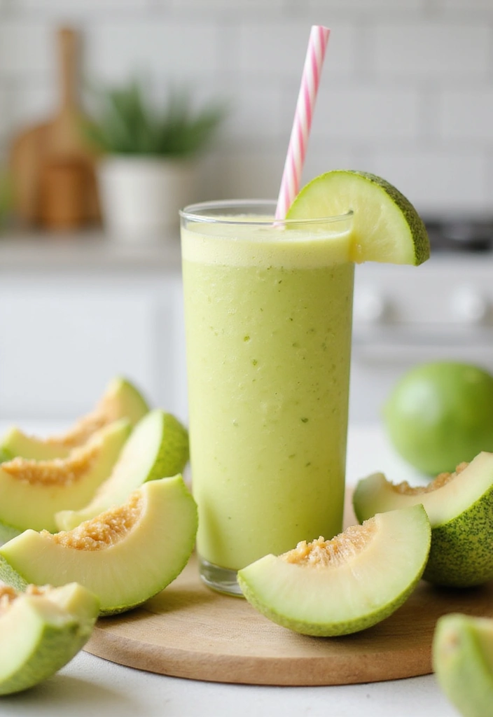 30+ Smoothie Recipes with Almond Milk for Dairy-Free Goodness 120 30+ Smoothie Recipes with Almond Milk for Dairy-Free Goodness - 18. Honeydew Almond Smoothie