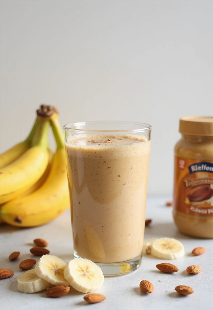 30+ Smoothie Recipes with Almond Milk for Dairy-Free Goodness 29 30+ Smoothie Recipes with Almond Milk for Dairy-Free Goodness - 5. Almond Butter Banana Smoothie