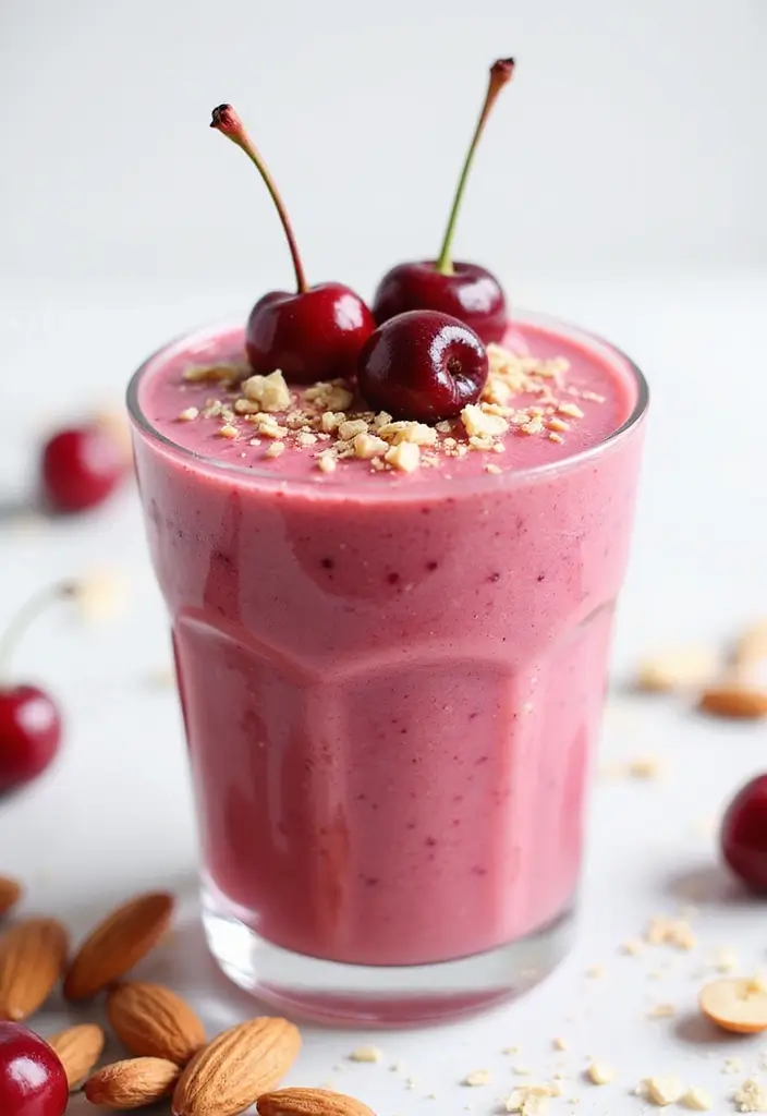 30+ Smoothie Recipes with Cottage Cheese for Extra Protein and Creaminess - 10. Cherry Almond Protein Smoothie