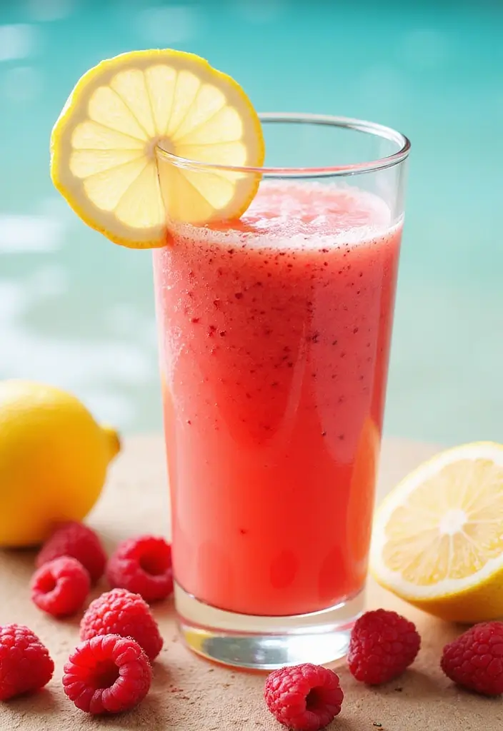 30+ Smoothie Recipes with Cottage Cheese for Extra Protein and Creaminess - 12. Raspberry Lemonade Smoothie