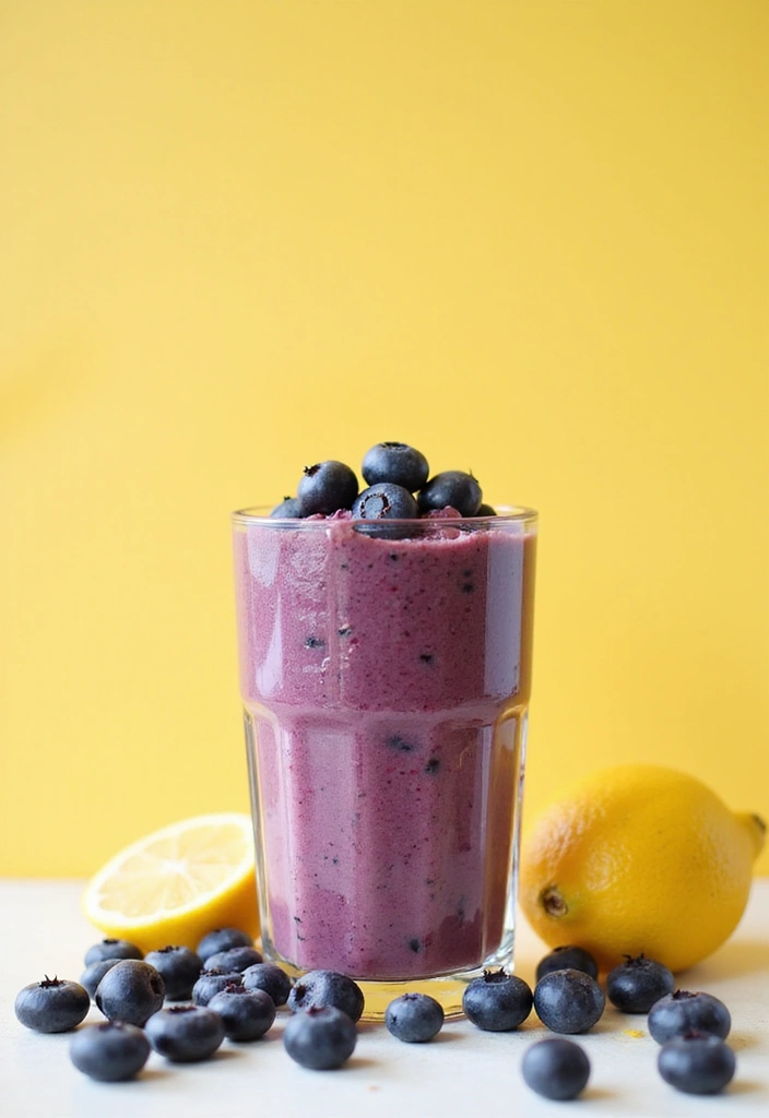 30+ Smoothie Recipes with Cottage Cheese for Extra Protein and Creaminess - 16. Lemon Blueberry Smoothie