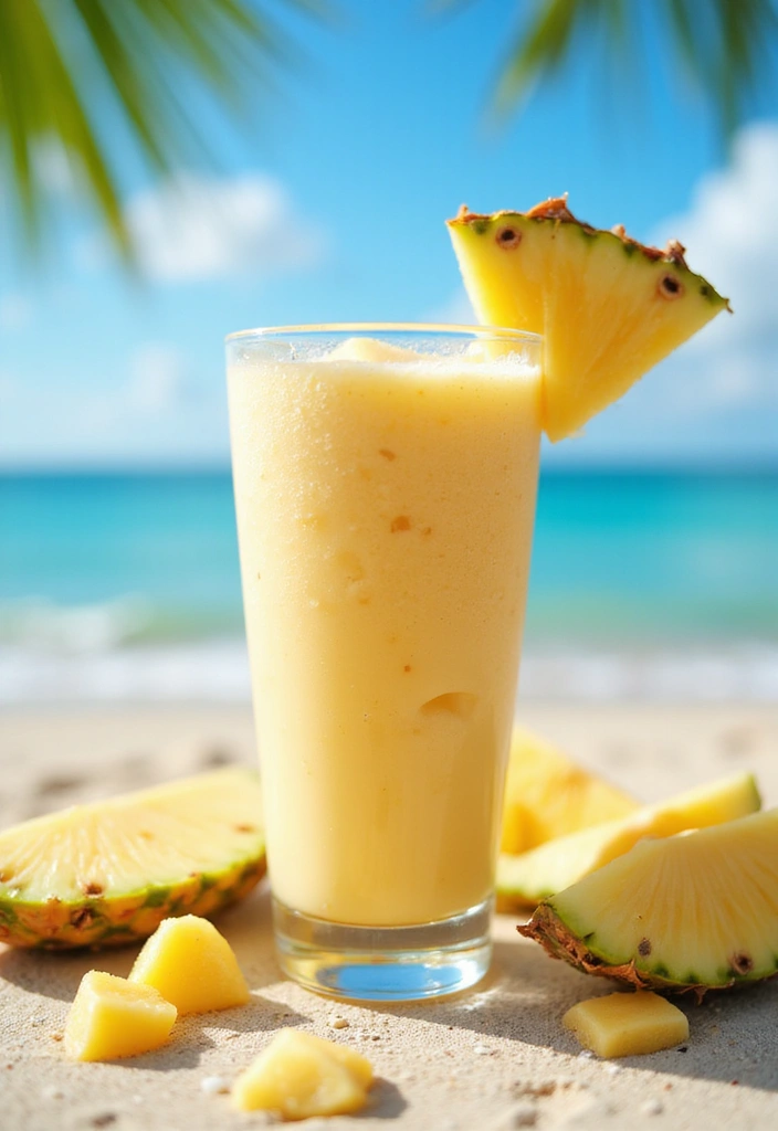 30+ Smoothie Recipes with Cottage Cheese for Extra Protein and Creaminess - 17. Pina Colada Smoothie