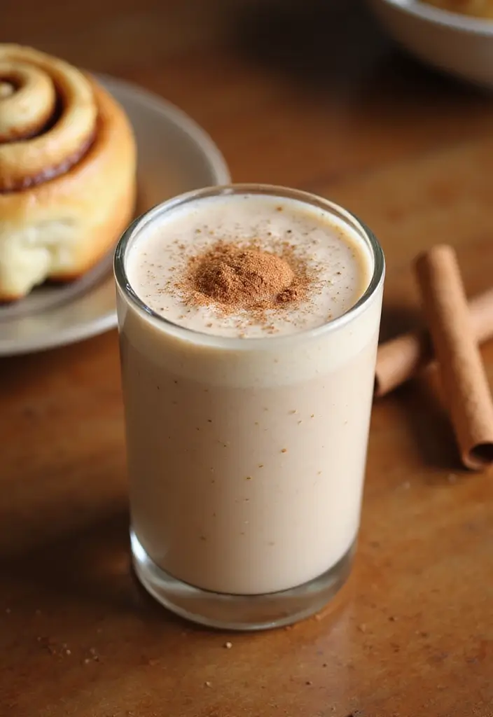 30+ Smoothie Recipes with Cottage Cheese for Extra Protein and Creaminess - 20. Cinnamon Roll Smoothie