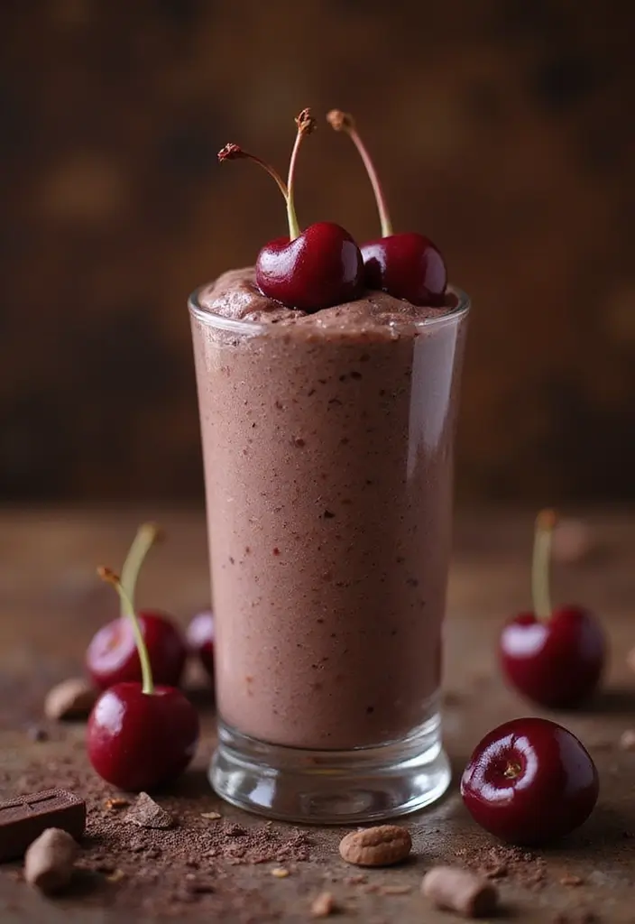 30+ Smoothie Recipes with Cottage Cheese for Extra Protein and Creaminess - 22. Cacao and Cherry Smoothie