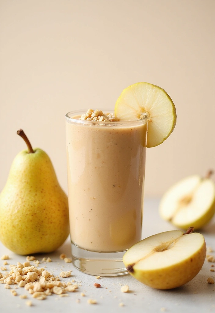 30+ Smoothie Recipes with Cottage Cheese for Extra Protein and Creaminess - 28. Nutty Pear Smoothie