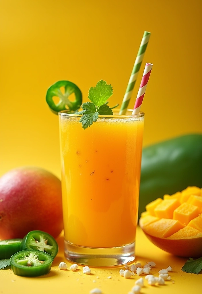 30+ Smoothie Recipes with Cottage Cheese for Extra Protein and Creaminess - 30. Spicy Mango Smoothie