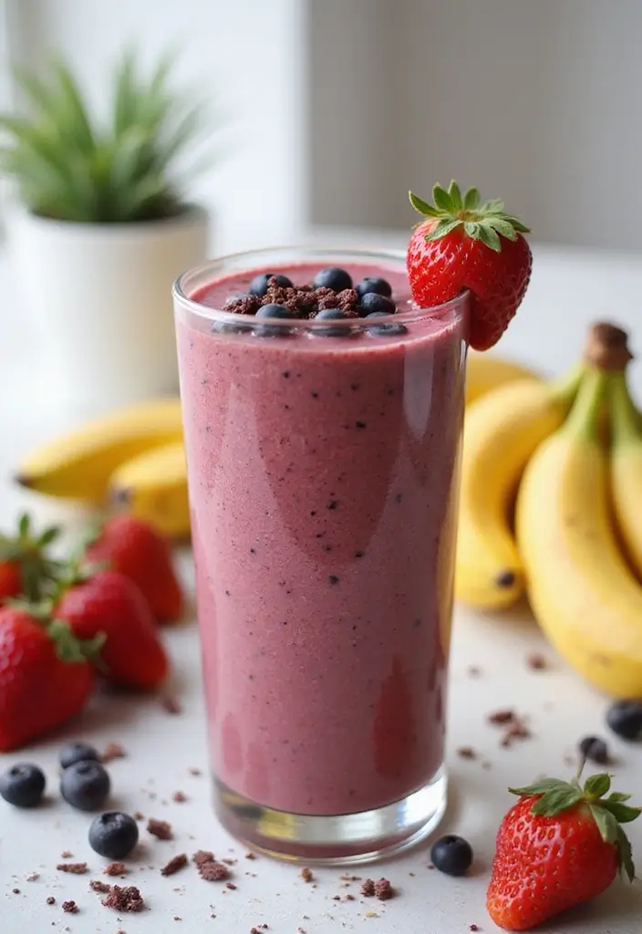 30+ Strawberry Banana Mango Smoothie Recipes for Tropical Flavor 129 30+ Strawberry Banana Mango Smoothie Recipes for Tropical Flavor - 21. Strawberry Banana Mango Smoothie with Acai