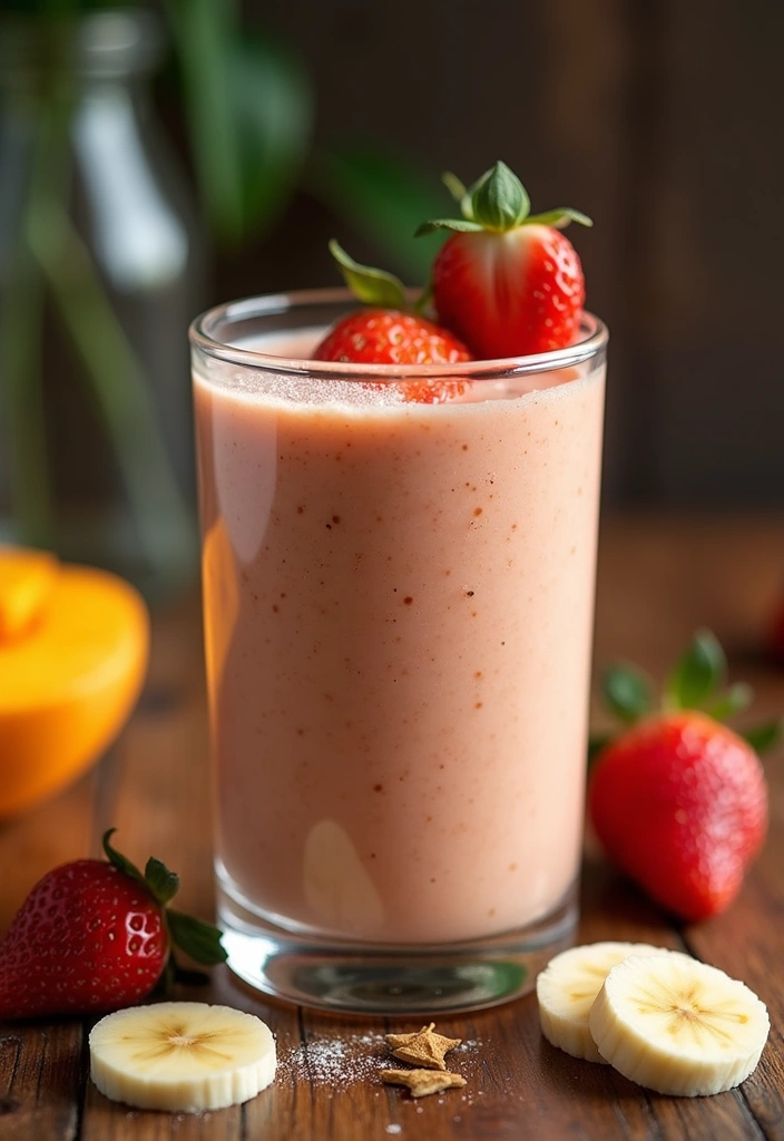 30+ Strawberry Banana Mango Smoothie Recipes for Tropical Flavor 183 30+ Strawberry Banana Mango Smoothie Recipes for Tropical Flavor - 29. Strawberry Banana Mango Smoothie with Sweet Potato