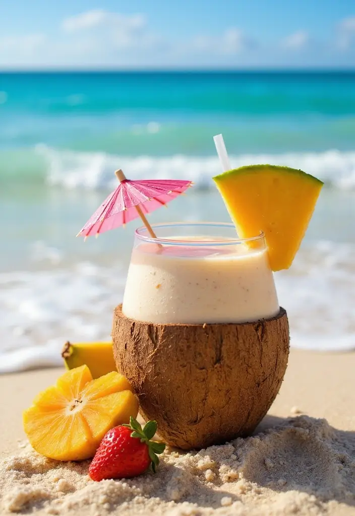 30+ Strawberry Banana Mango Smoothie Recipes for Tropical Flavor 22 30+ Strawberry Banana Mango Smoothie Recipes for Tropical Flavor - 4. Coconut Strawberry Banana Mango Smoothie
