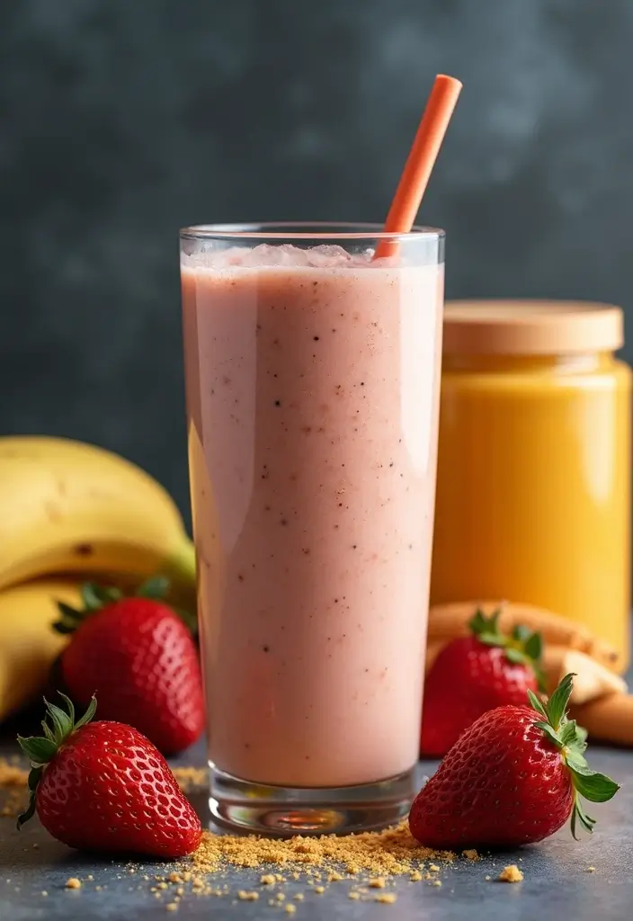 30+ Strawberry Banana Mango Smoothie Recipes for Tropical Flavor 29 30+ Strawberry Banana Mango Smoothie Recipes for Tropical Flavor - 5. Strawberry Banana Mango Protein Smoothie
